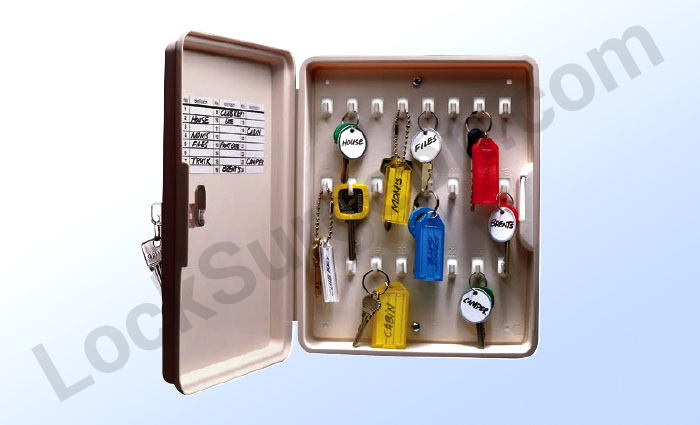 Organize fleet motor-home trailer & RV keys in key boxes holding a variety of keys mobile Acheson.