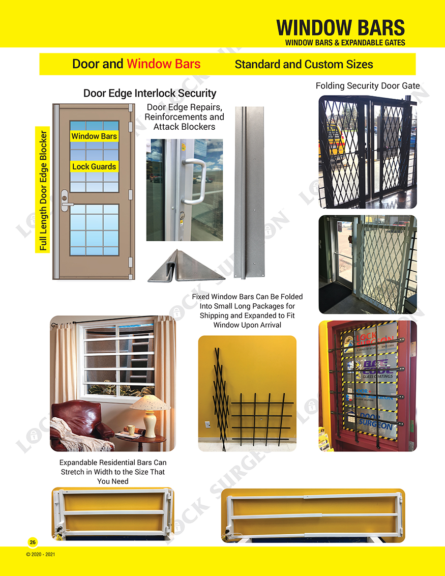 Acheson Window Bars, Fixed Window Bars, Door Window Bars and Expandable Gates
