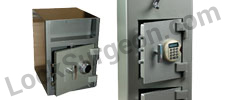 Front and top loading cash management safes Calgary.
