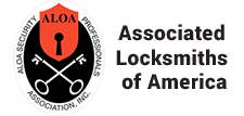 Associated locksmiths of america logo.