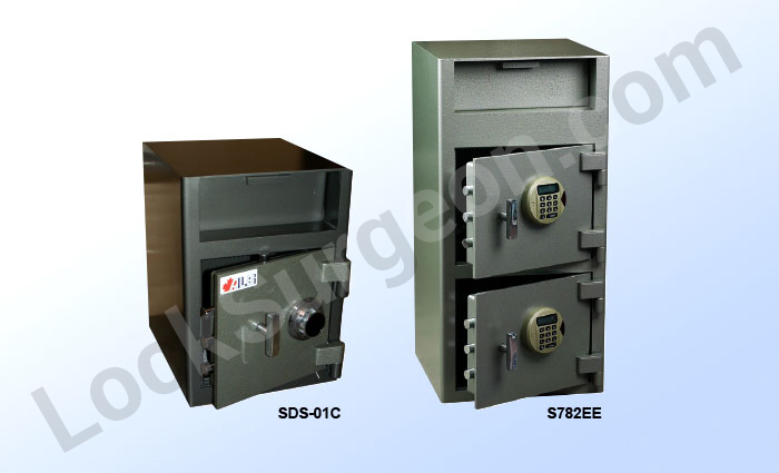 Front load mailbox style depository safes ideal for immediate deposits and secure storage.