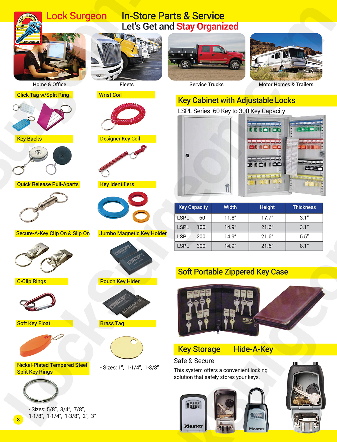 Acheson Lock Surgeon carry a variety of key organizing products.