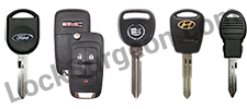Assortment of automotive keys for cutting & programming Acheson.