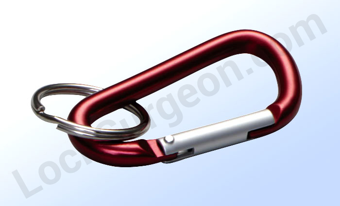 C-clip key rings with spring loaded gate easy open and close clips to belt or purse.
