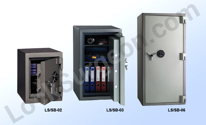 A variety of safe sizes are available to meet your fire and burglary security needs.