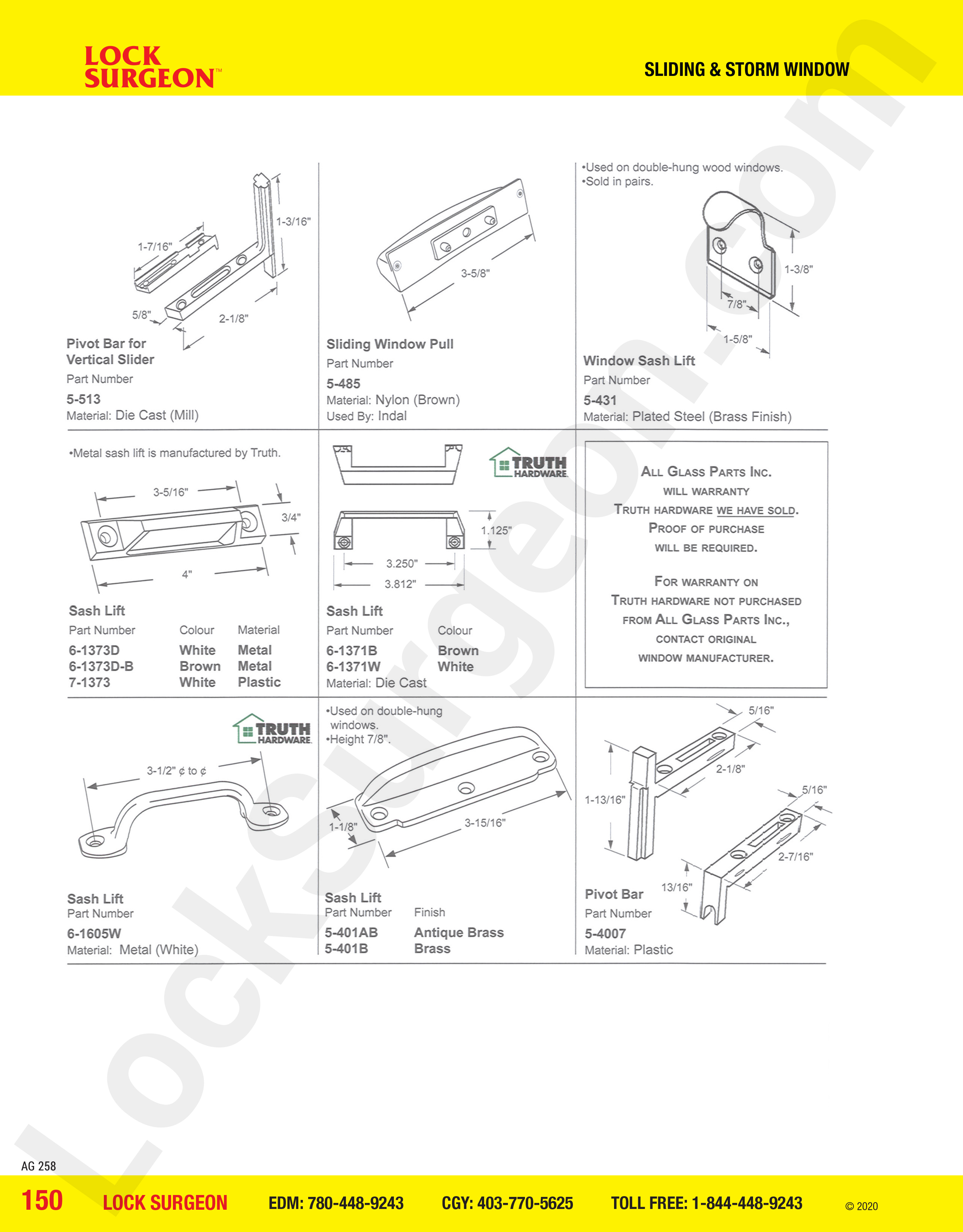 Sliding and Storm Window sash lifts