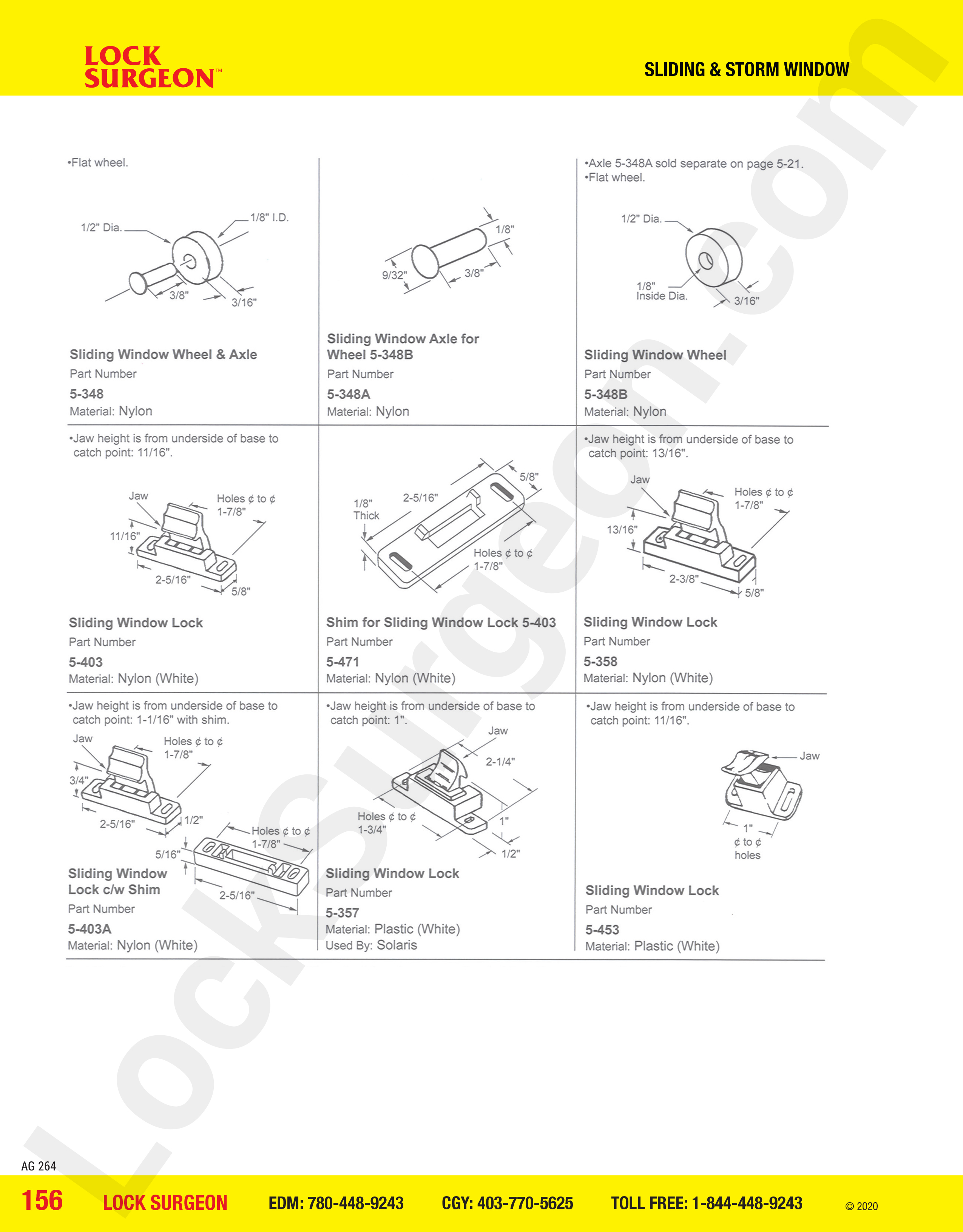 Sliding and Storm Window sliding window locks