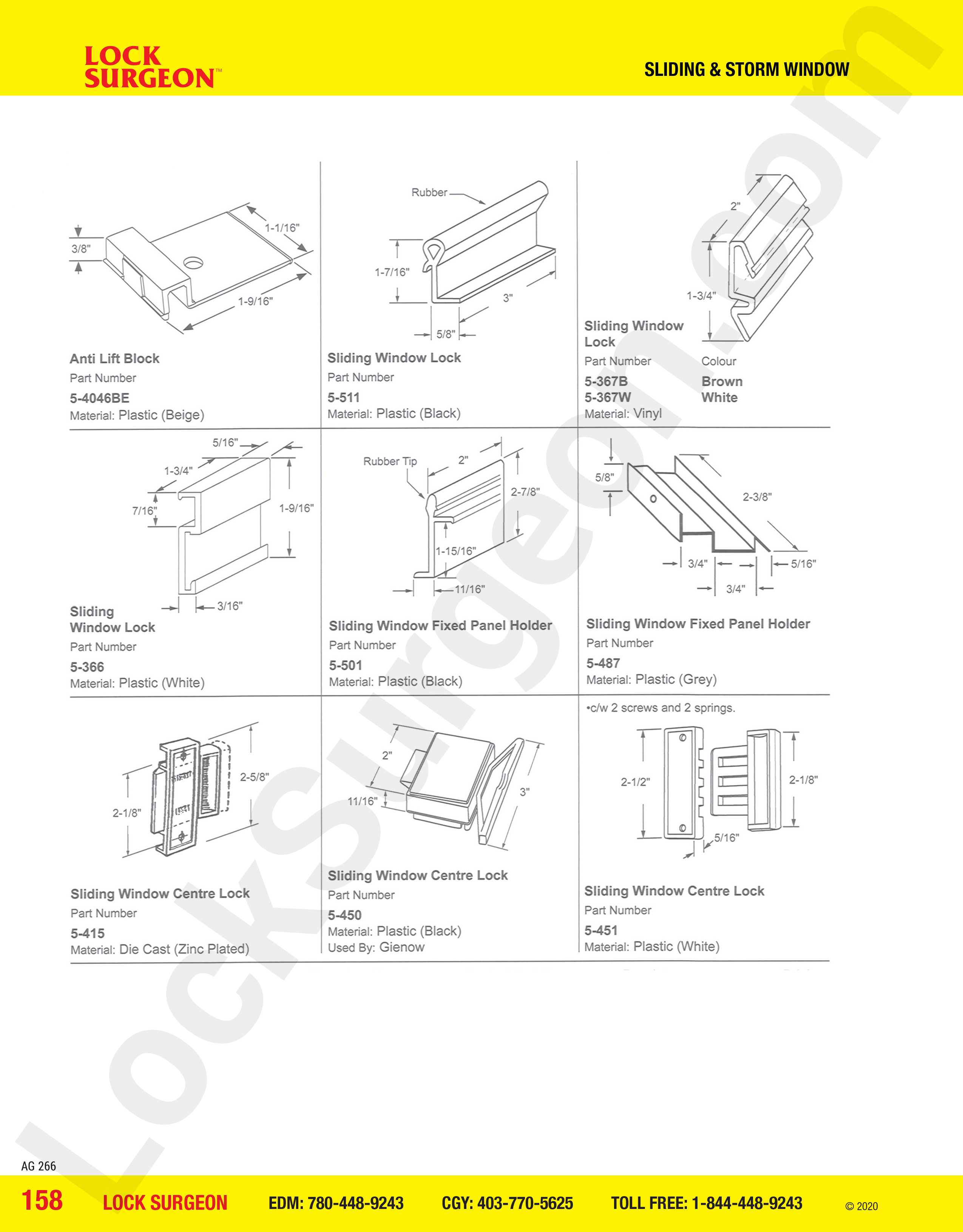 Sliding and Storm Window sliding window locks