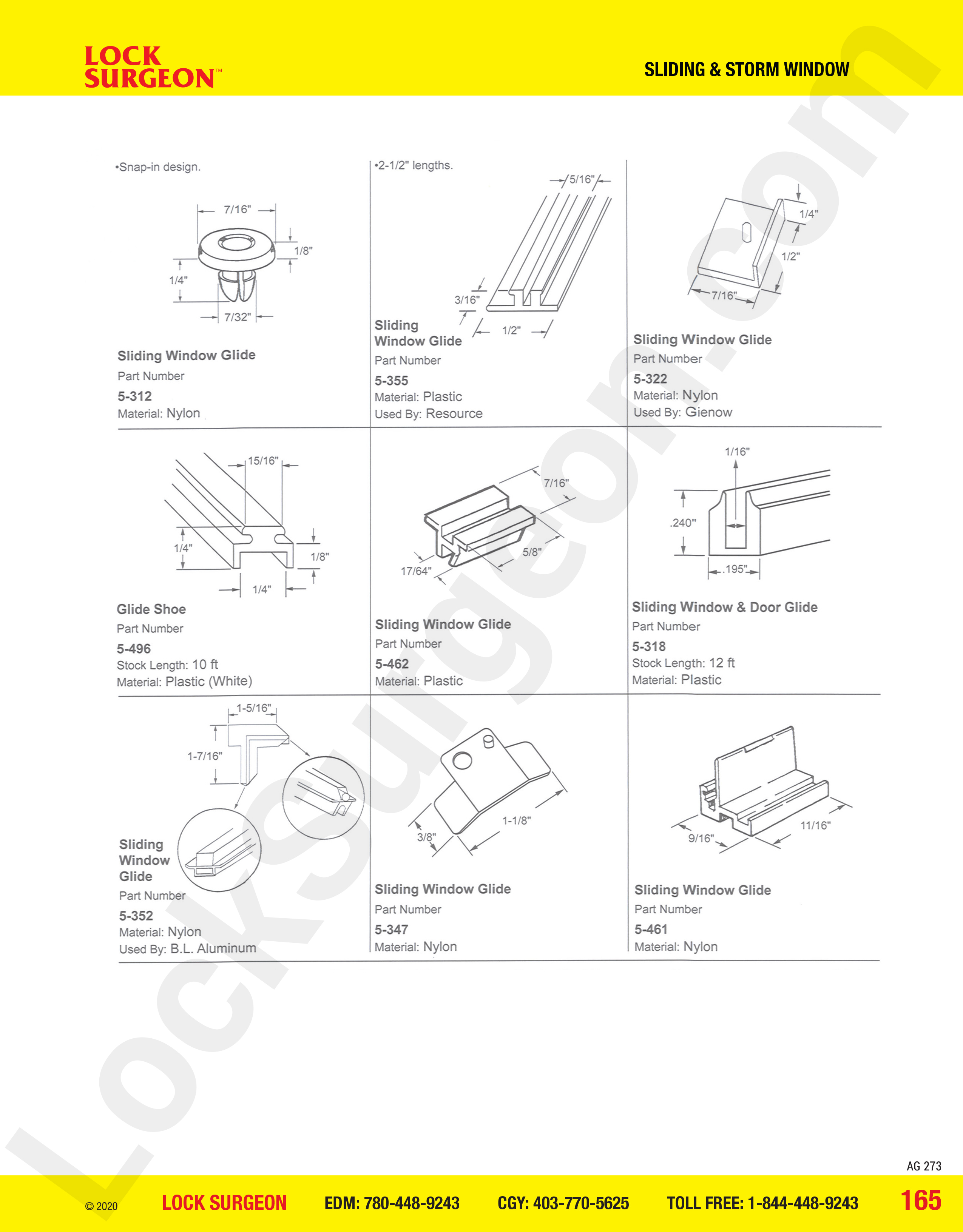 Sliding and Storm Window sliding window glides