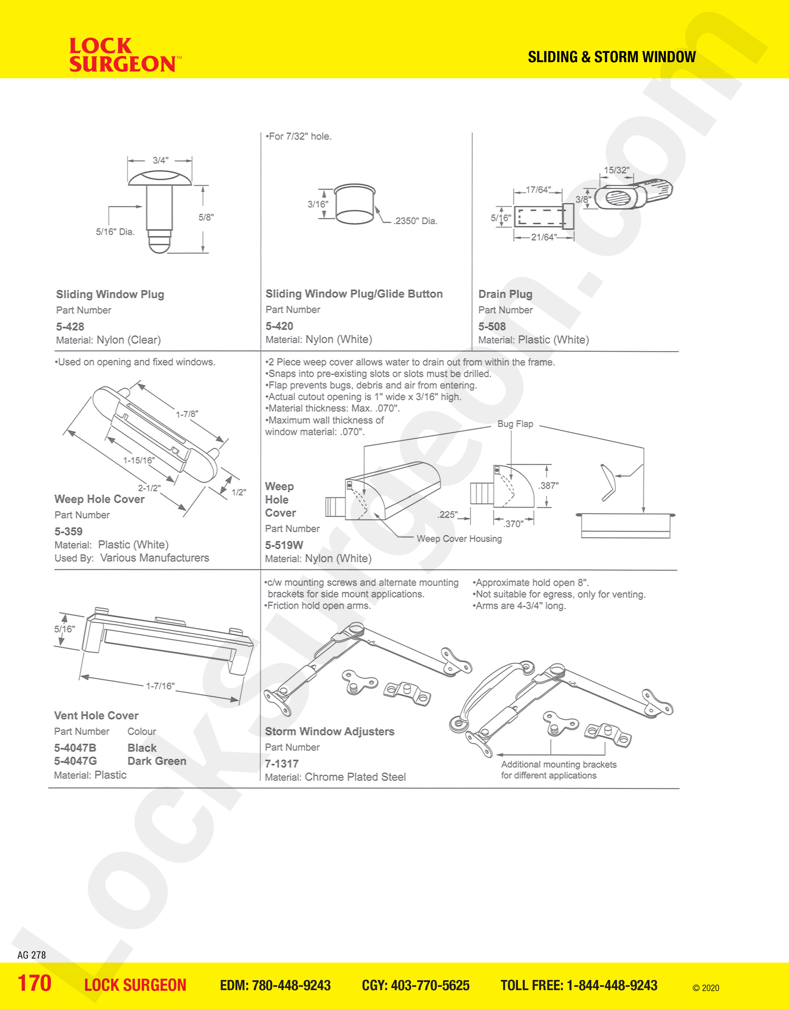 Sliding and Storm Window plugs and covers