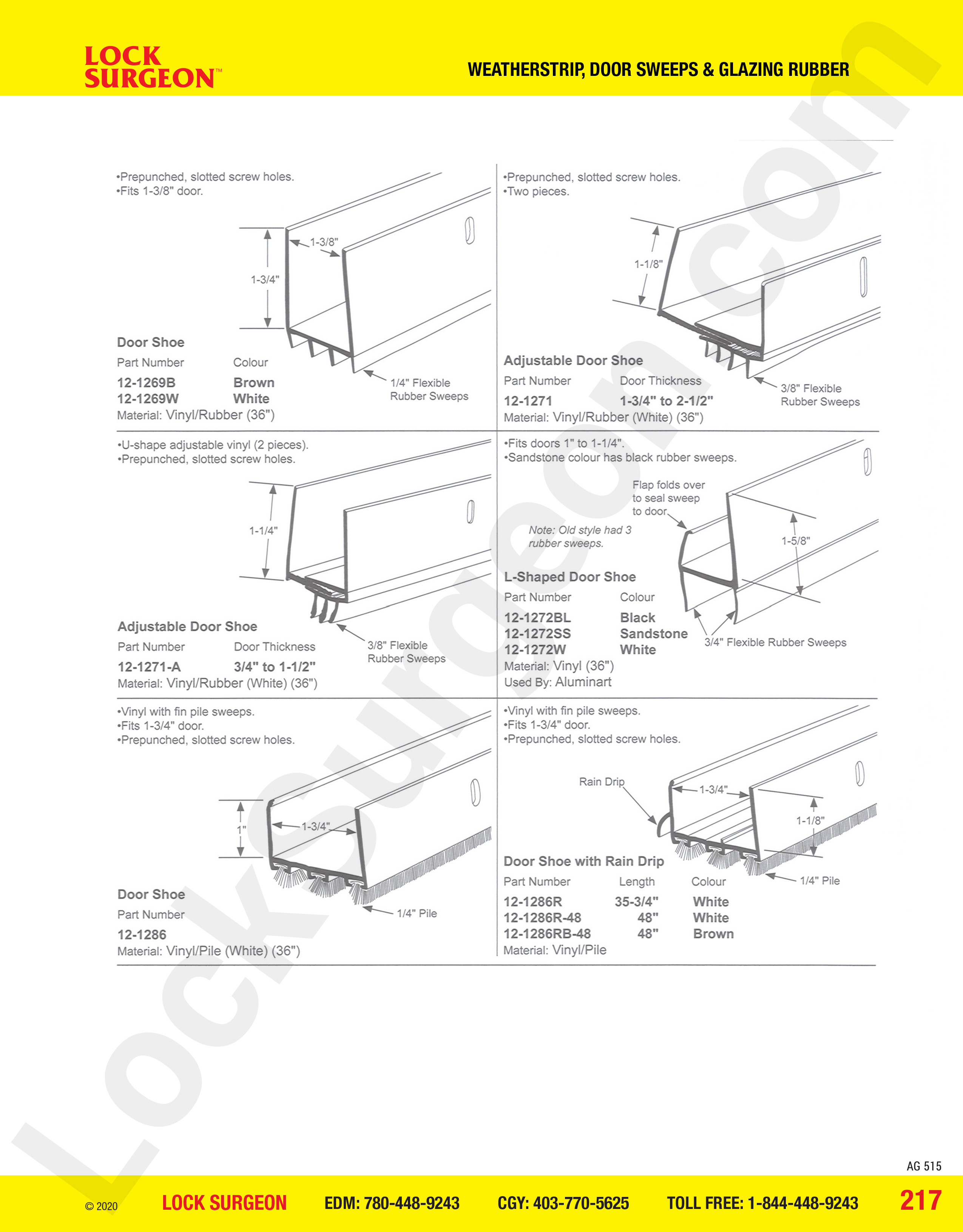 weatherstrip door sweeps and glazing rubber door shoe parts