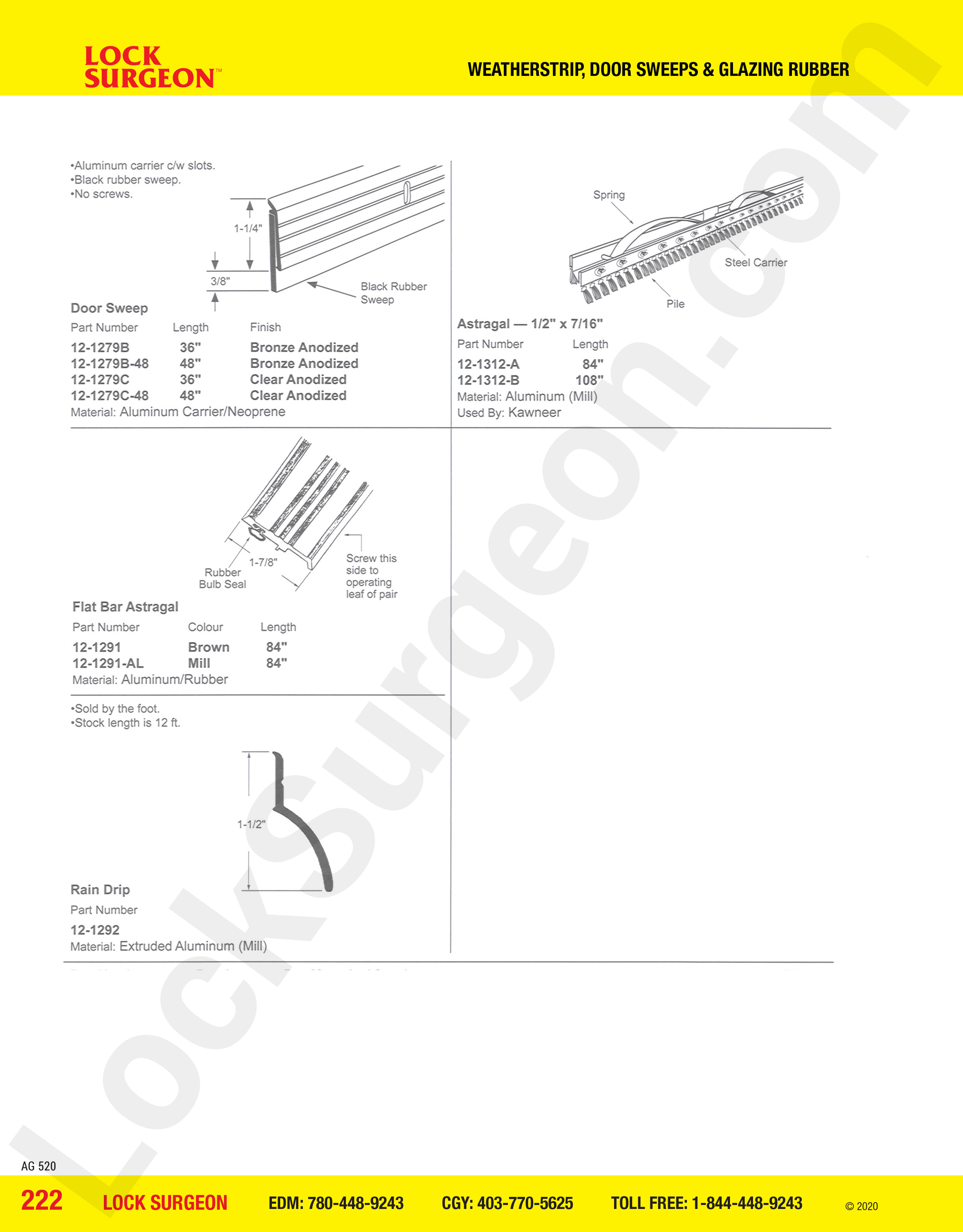 weatherstrip door sweeps and glazing rubber astragal parts