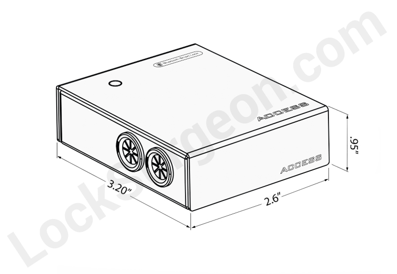 Schematic drawing for Lock Surgeon bluetooth access conrol terminal box.
