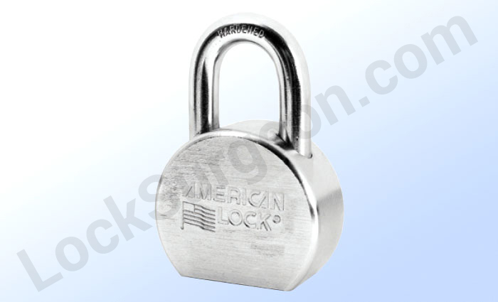 A700 series rekeyable solid steel round padlock by American Lock.
