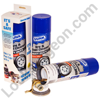 Hide in plain site safe automotive items GUNK tire and wheel cleaner