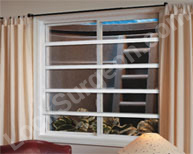 Window bars and security bars in standard sizes or custom built window bars at Lock Surgeon Calgary