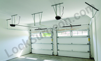 New double-door garage door repair.