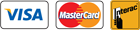 visa master card and interac logos.