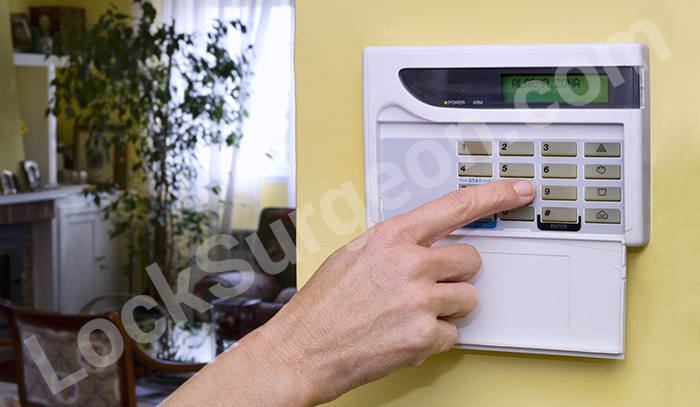 Residential home alarms systems sold & installed by Lock Surgeon service centre & mobile technicians
