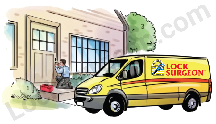 Repair & replacement of door seals & door sweeps Cochrane are done by Lock Surgeon mobile servicemen.