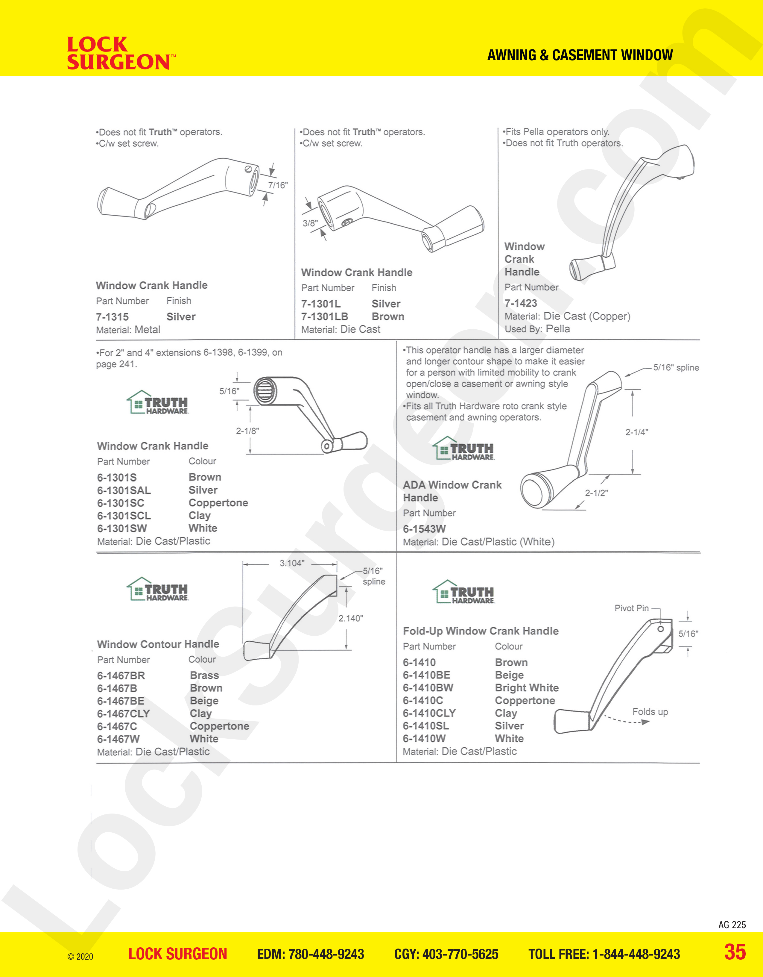 awning and casement window parts for window crank handles, truth hardware window crank handles.