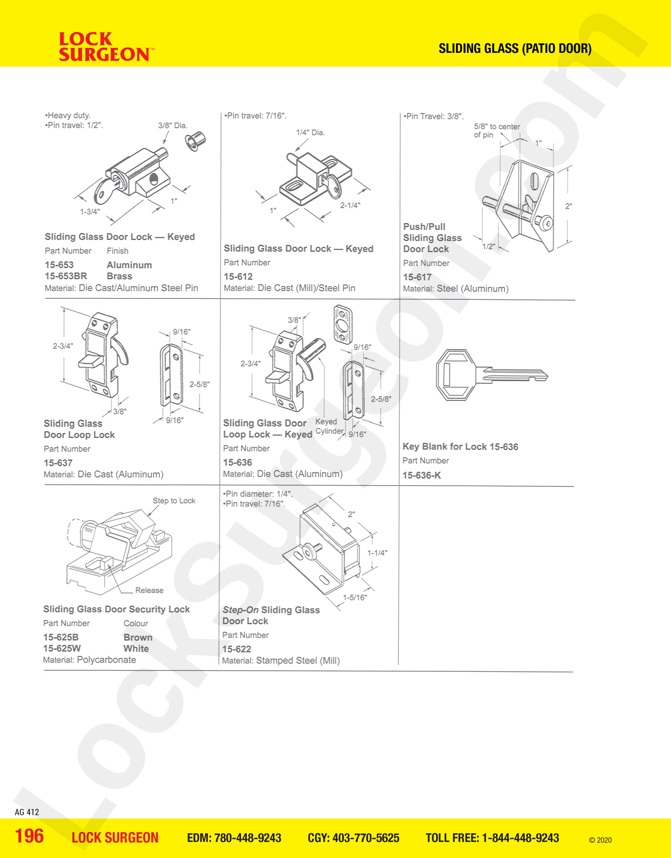 Sliding Glass Patio Door loop locks security locks.