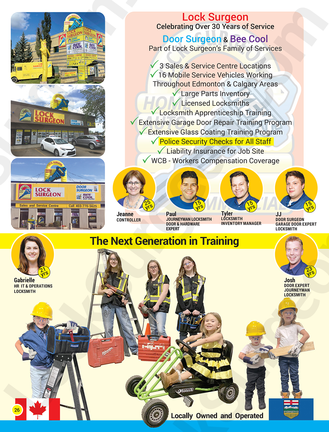 Edmonton South Lock Surgeon family business serving Alberta for over 30 years.