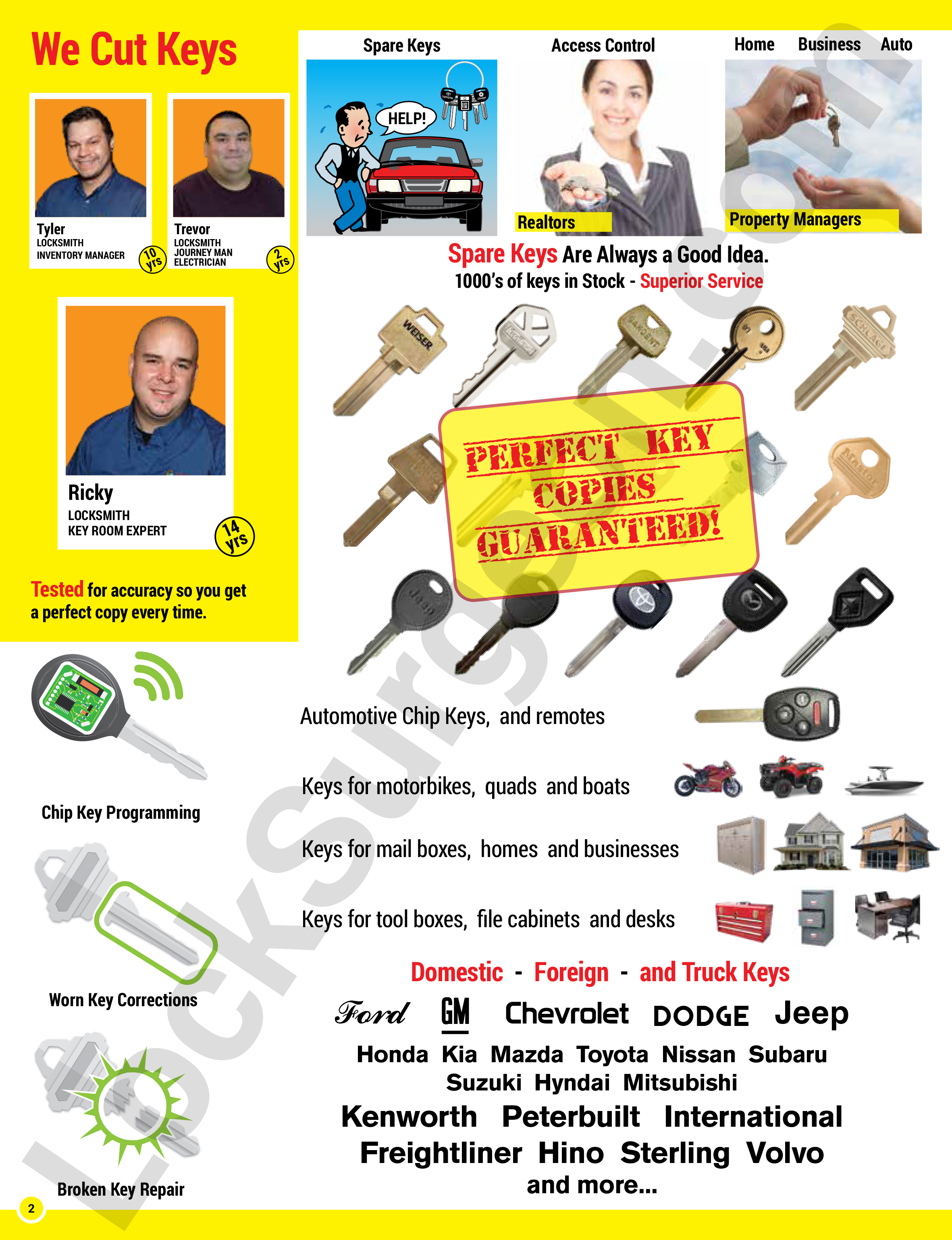 Lock Surgeon Edmonton South cut thousands of keys Automotive chip keys Sidewinder keys Security Keys