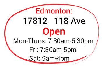 Lock Surgeon Edmonton South locksmith shop store address and hours of operation.