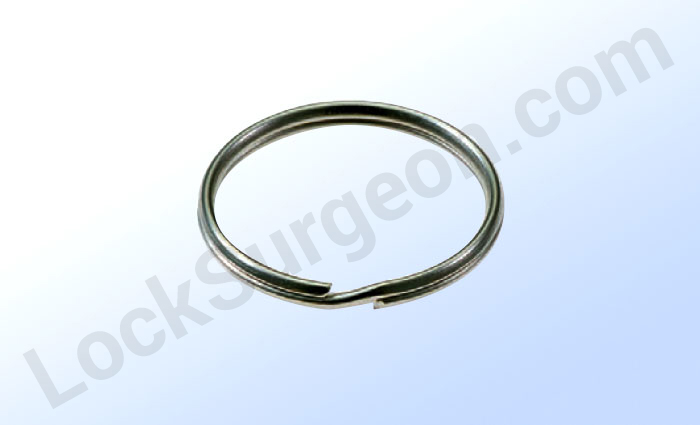 Nickel-plated tempered steel split key rings hold multiple keys securely sold at Lock Surgeon.