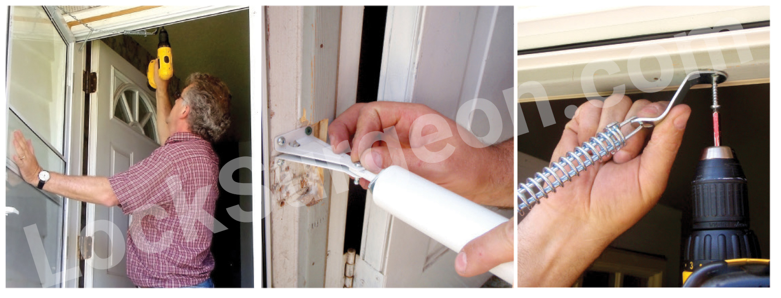 Lock Surgeon Edmonton South mobile screen & storm door technicians install new door & remove old one