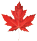 Red canadin maple leaf