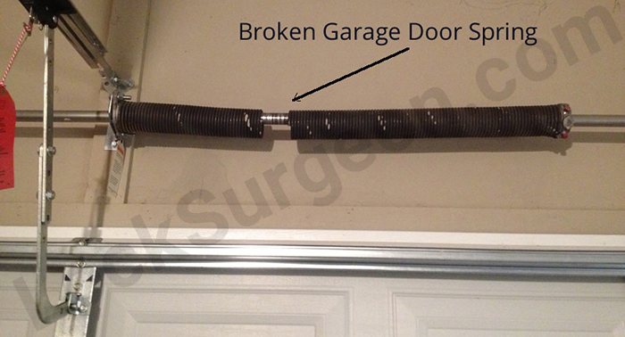 broken home garage door spring