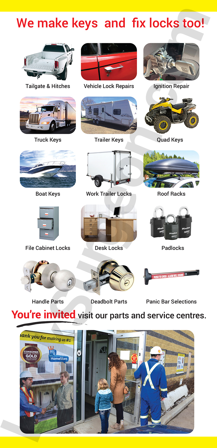 Lock Surgeon locksmith shop you are invited to visit our shop store service centre.