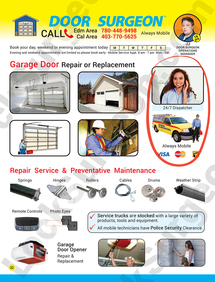 Lock Surgeon garage door replacement services professional expert garage door repair technicians.