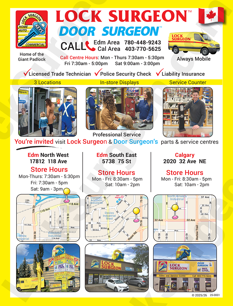 Lock Surgeon Residential locksmiths provide mobile repair replacement for doors & security hardware.