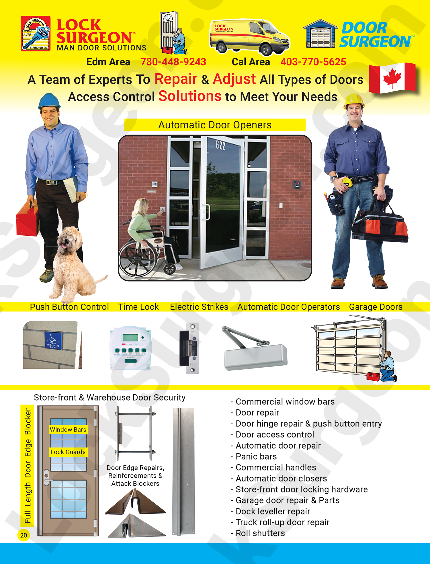 Lock Surgeon provides automatic door repair, time-lock & automatic strike repair & door closer adjustments.