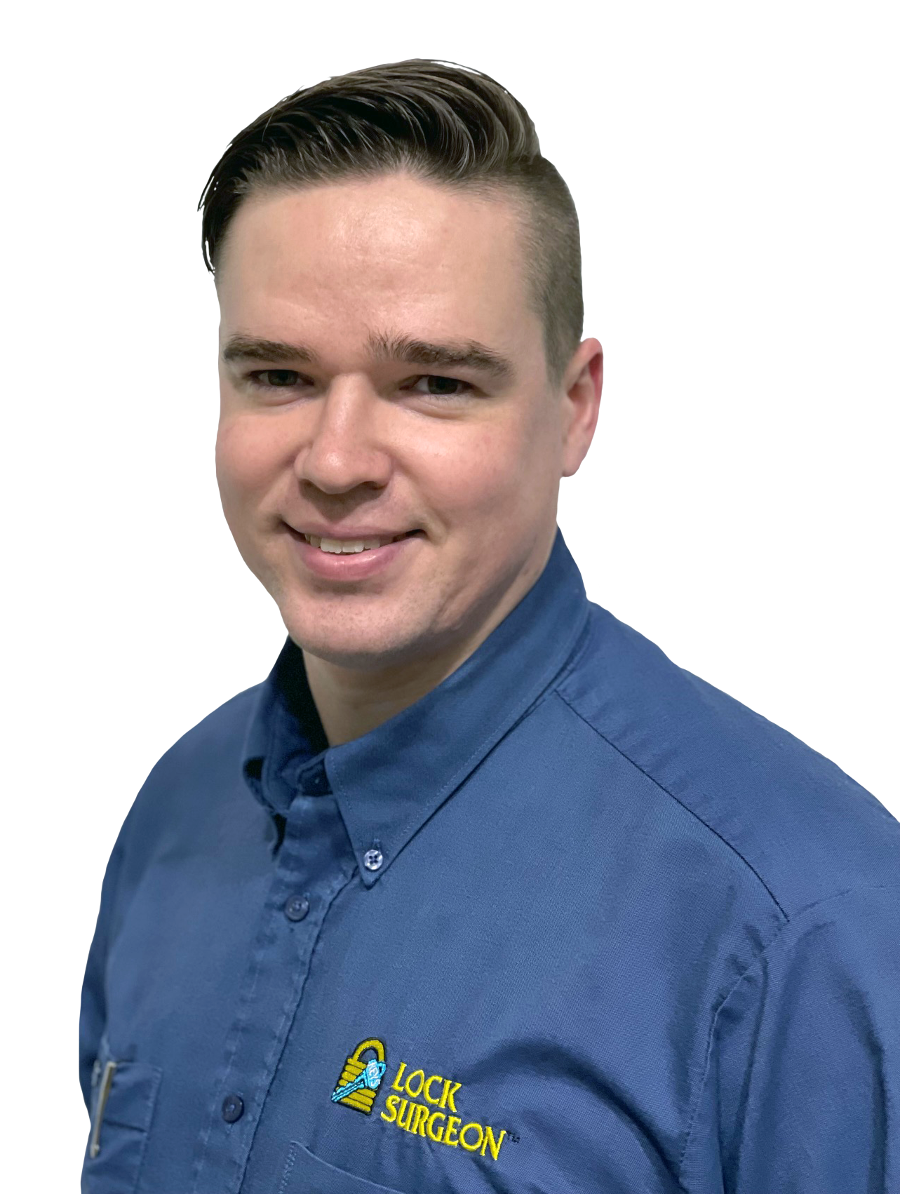Justin, Journeyman Locksmith mobile lock & door repair serviceman.