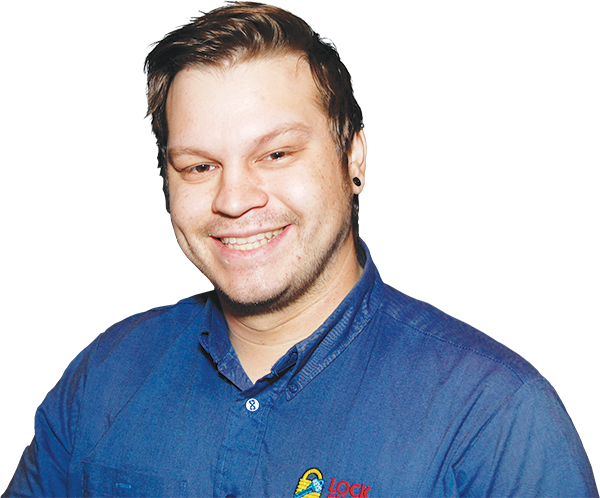 Tyler, locksmith & door hardware inventory manager, 17yrs experience.