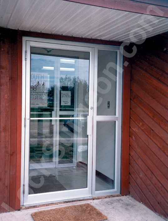 apartment entry doors and vestibules, storefront doors