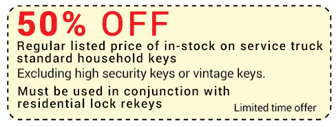 10 percent off regular key-cutting offer