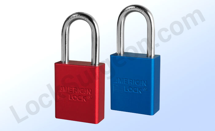 American Lock padlock series A1106, multiple colours sold by Lock Surgeon mobile locksmiths.