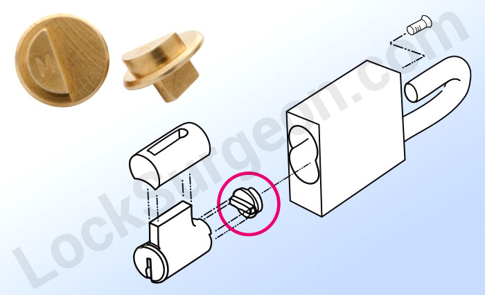 American Lock cylinder drivers for A3600 & A3700 series padlocks sold by Lock Surgeon mobile