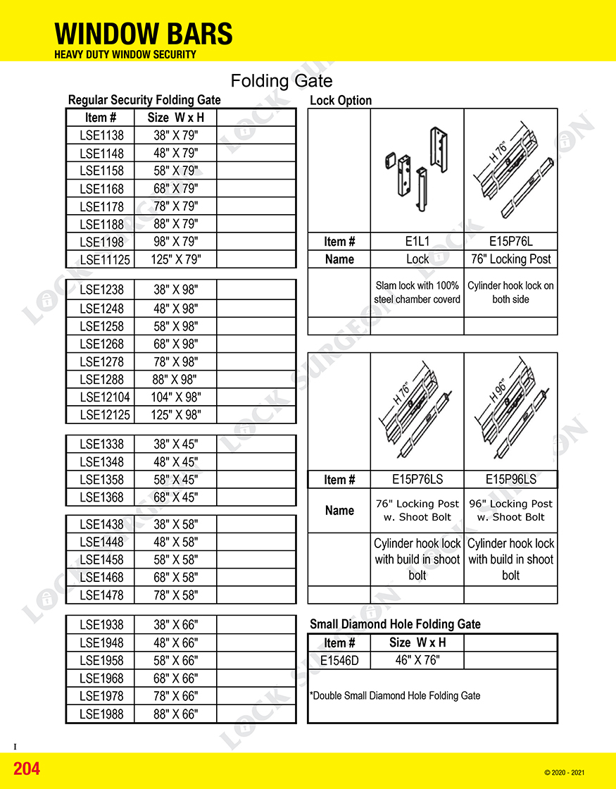 Window Bars-Heavy Duty WIndow Security-Folding Gates-Regular Security Folding Gates