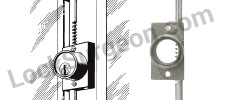 Replacement octopod locking mechanism for sliding doors illustration Leduc.