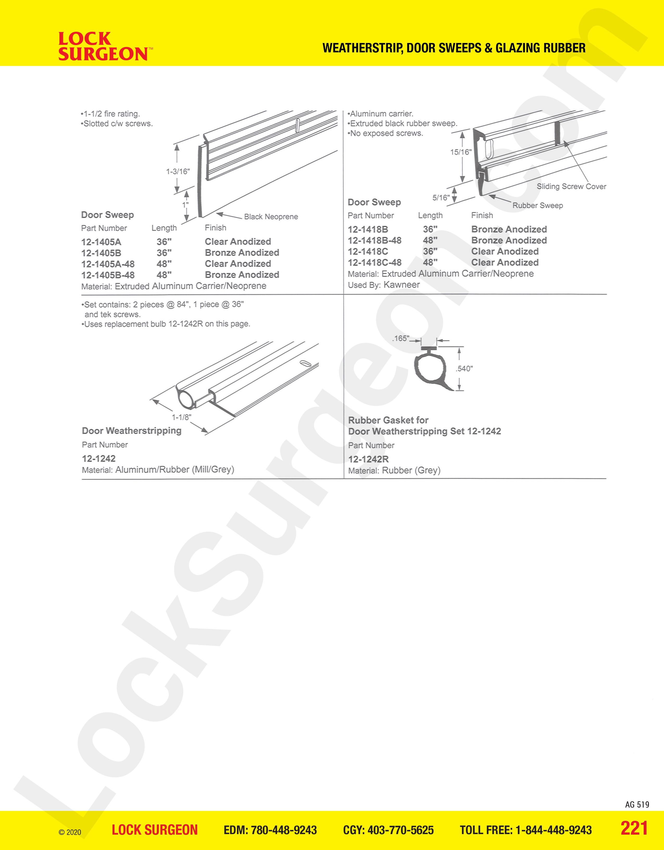 weatherstrip door sweeps and glazing rubber parts