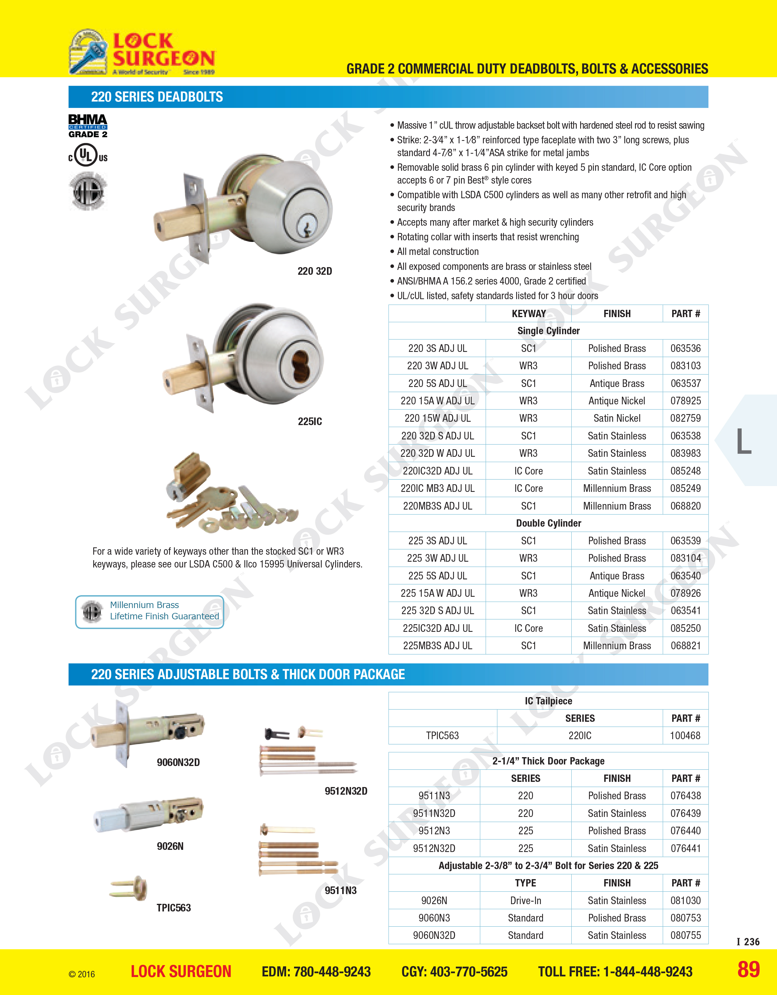 Stronger grade 2 deadbolt, superior strength and durability, parts to replace bolts and screws.